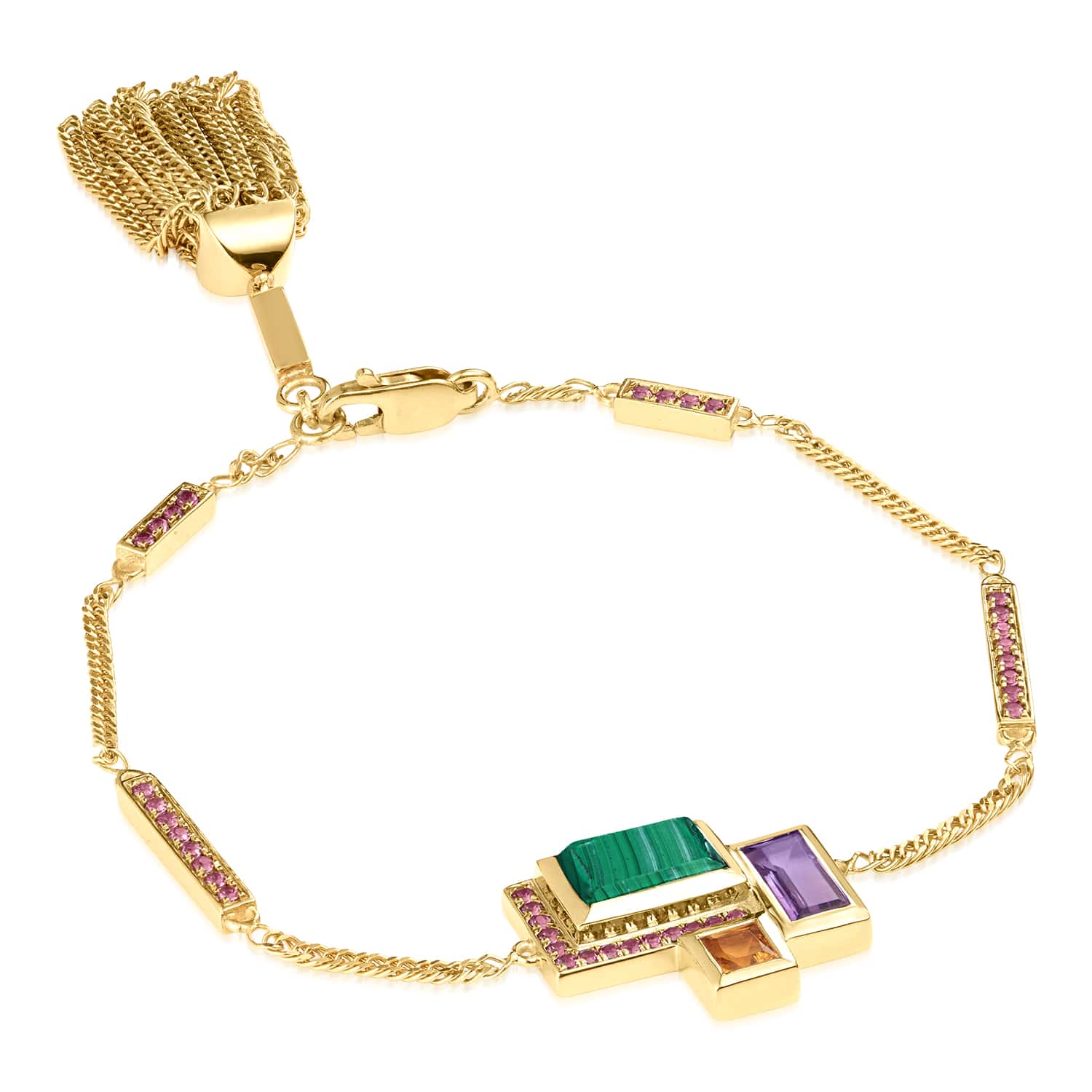 Ornate Geometric Tassel Bracelet