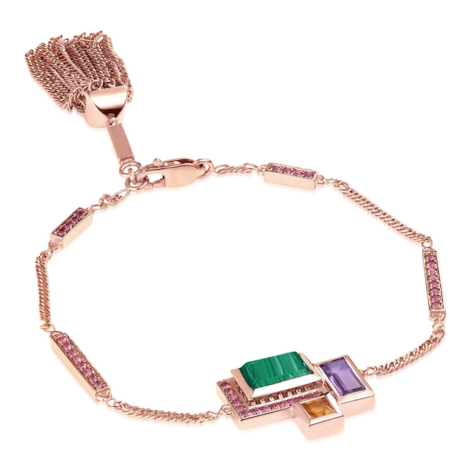 Ornate Geometric Tassel Bracelet