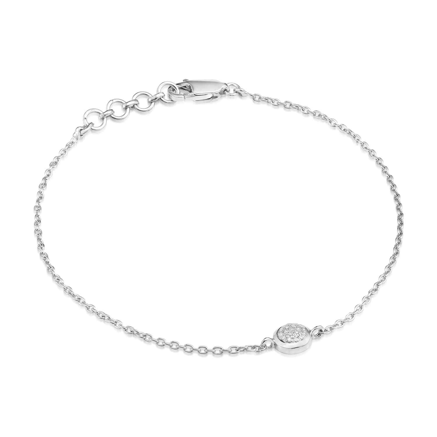 Classic Pave Diamond Round Chain Bracelet 