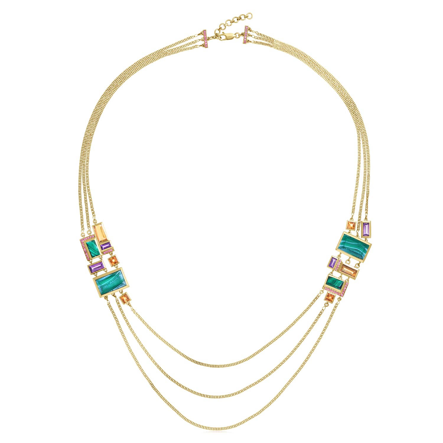 Ornate Geometric Jewel Necklace
