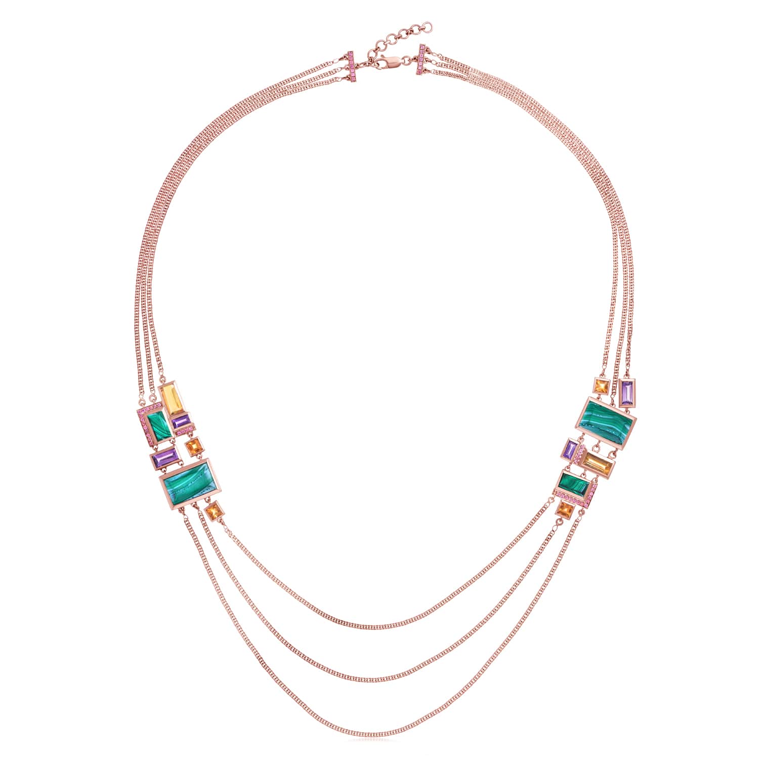 Ornate Geometric Jewel Necklace