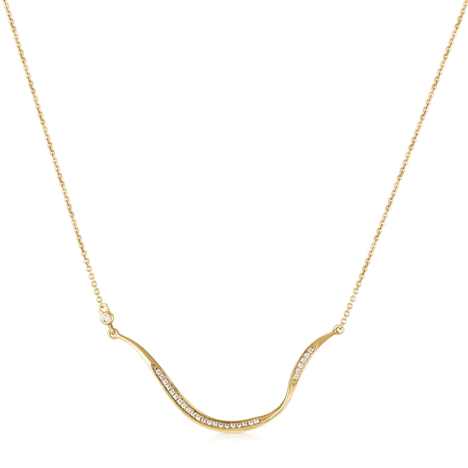 Marque Curved Diamond Necklace 