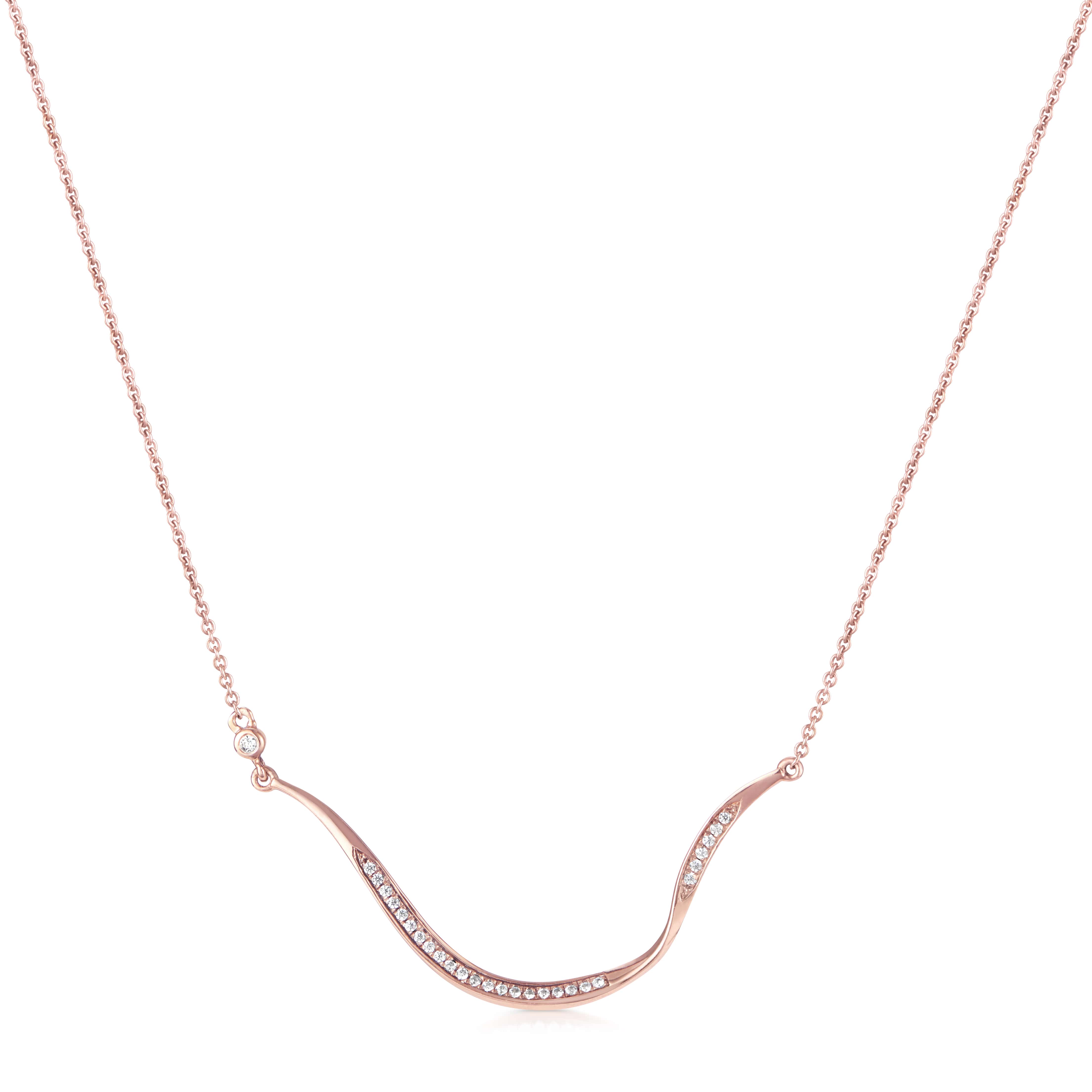 Marque Curved Diamond Necklace 