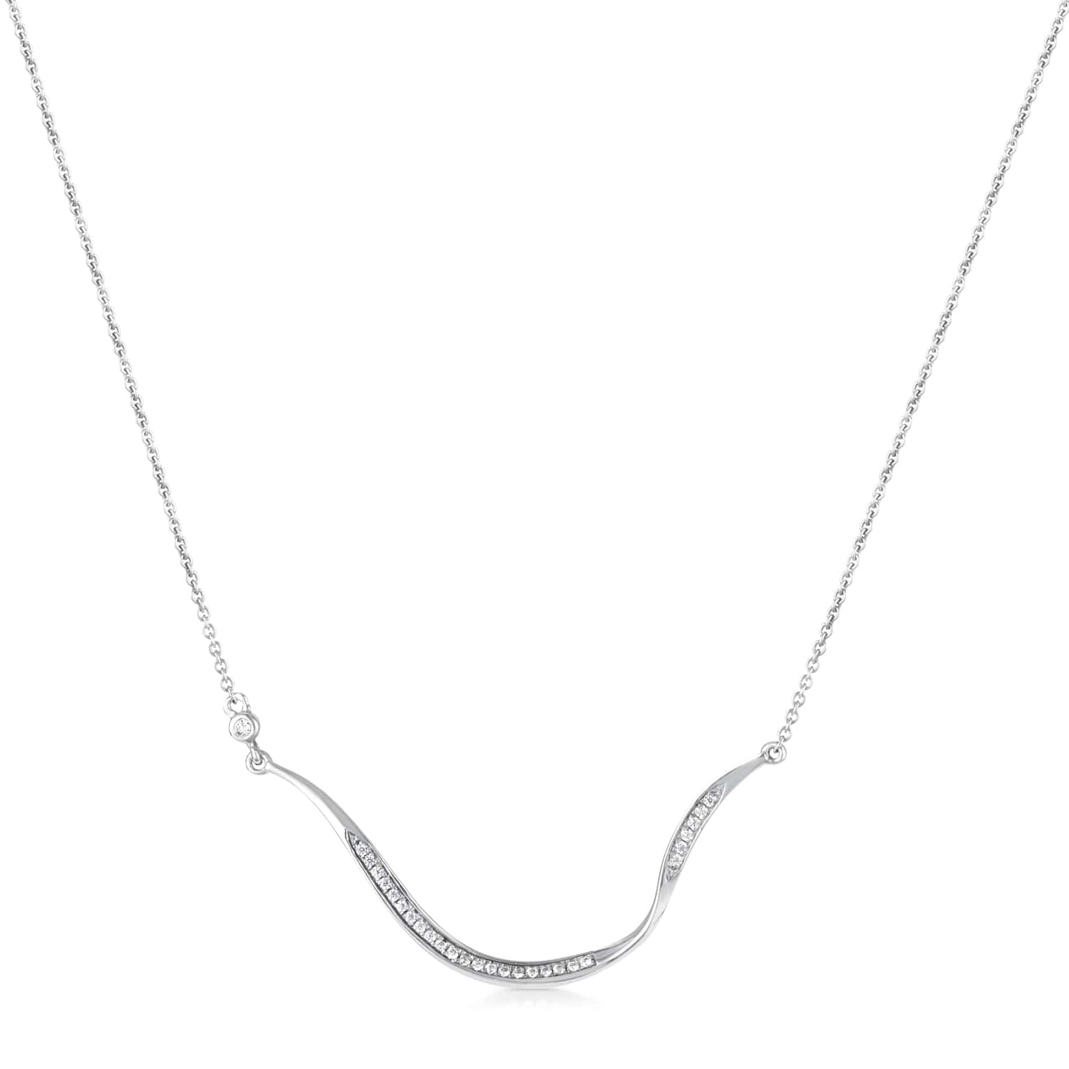 Marque Curved Diamond Necklace 