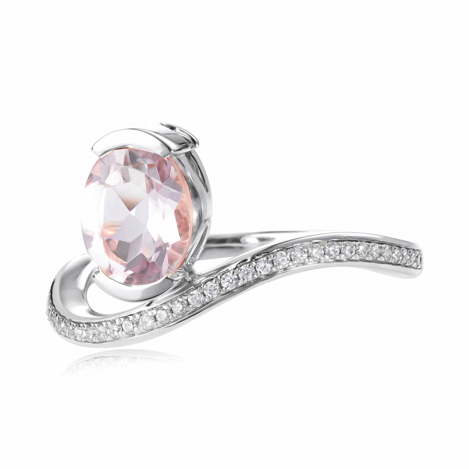 Belle Pink Amethyst Oval Ring
