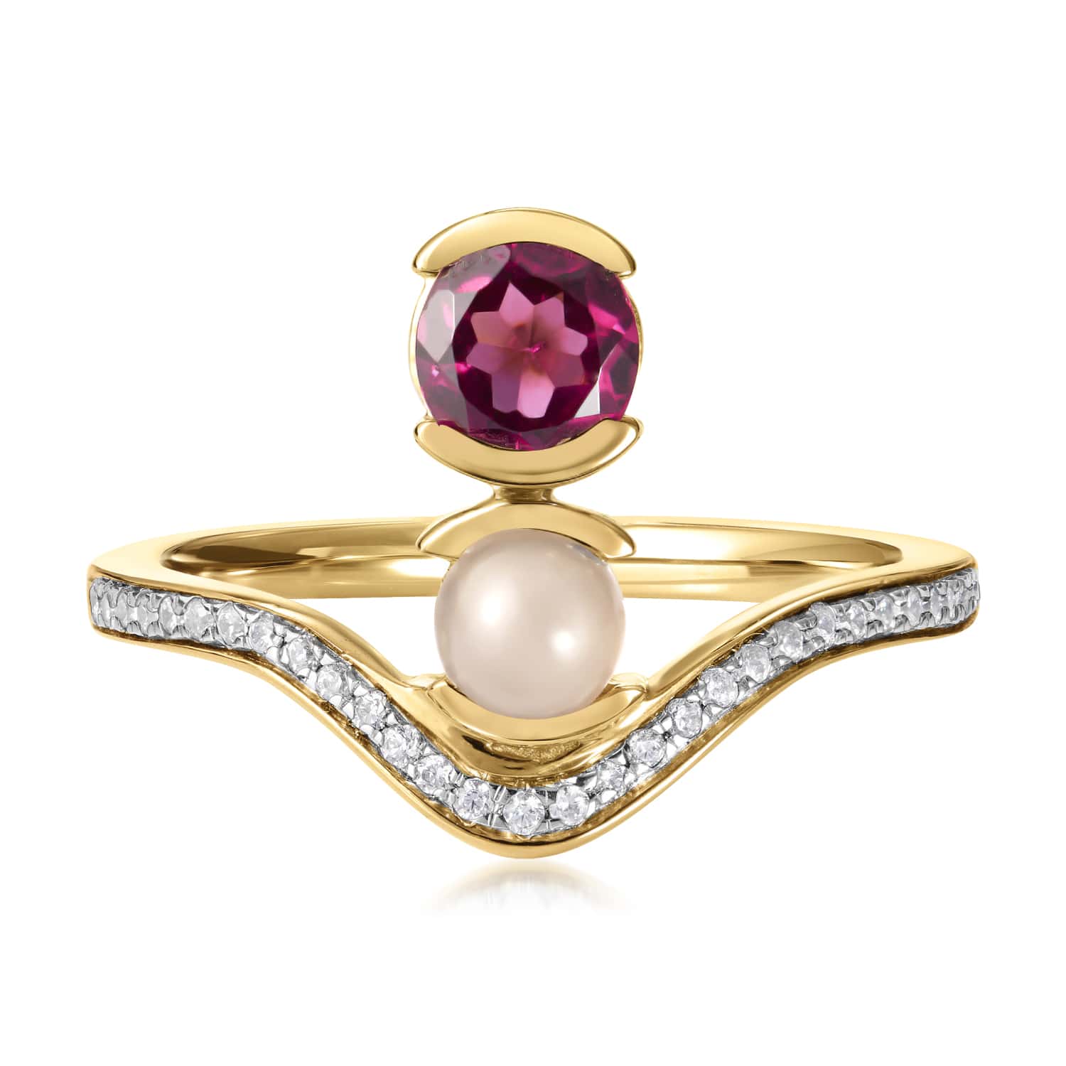 Belle Stacked Garnet Ring 