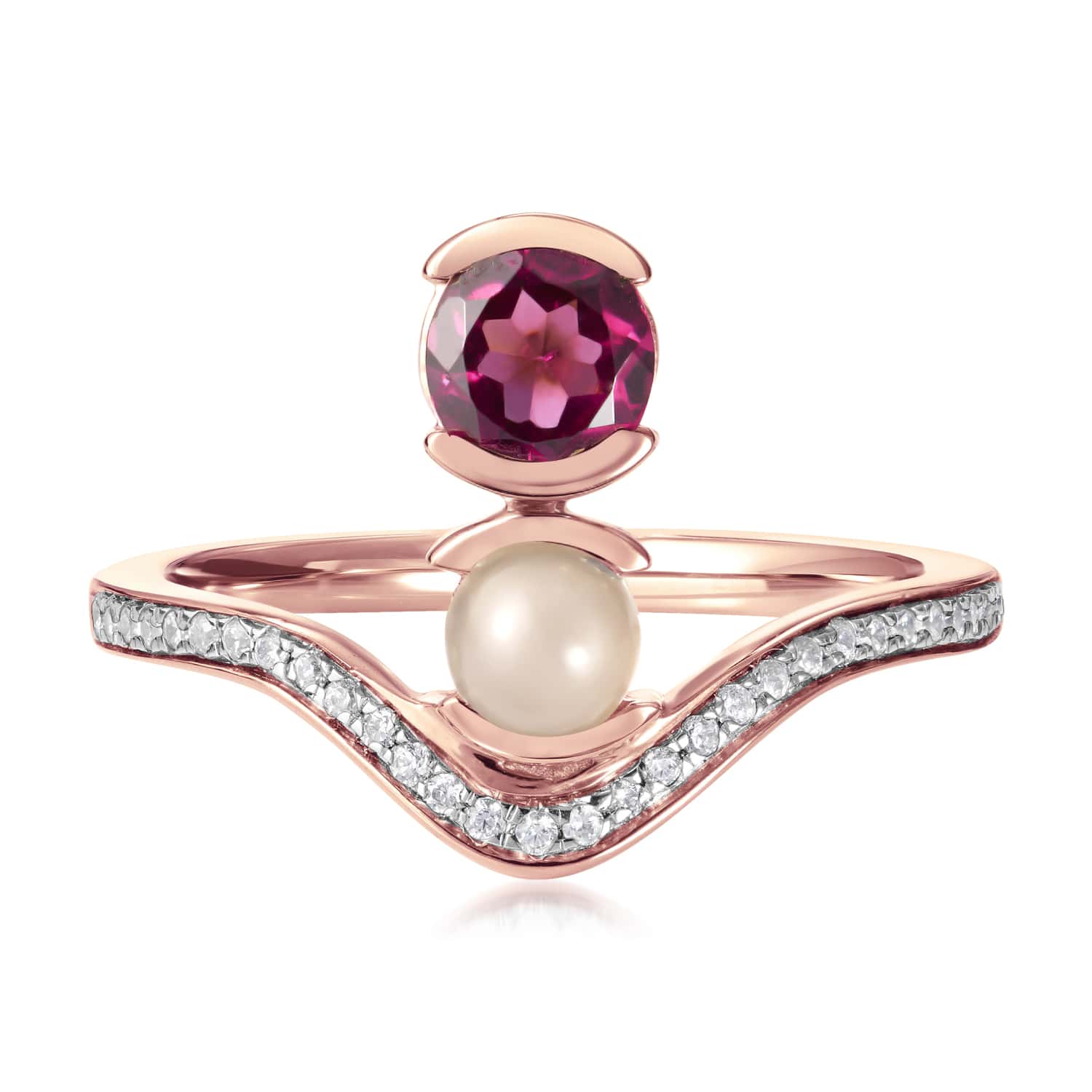 Belle Stacked Garnet Ring 