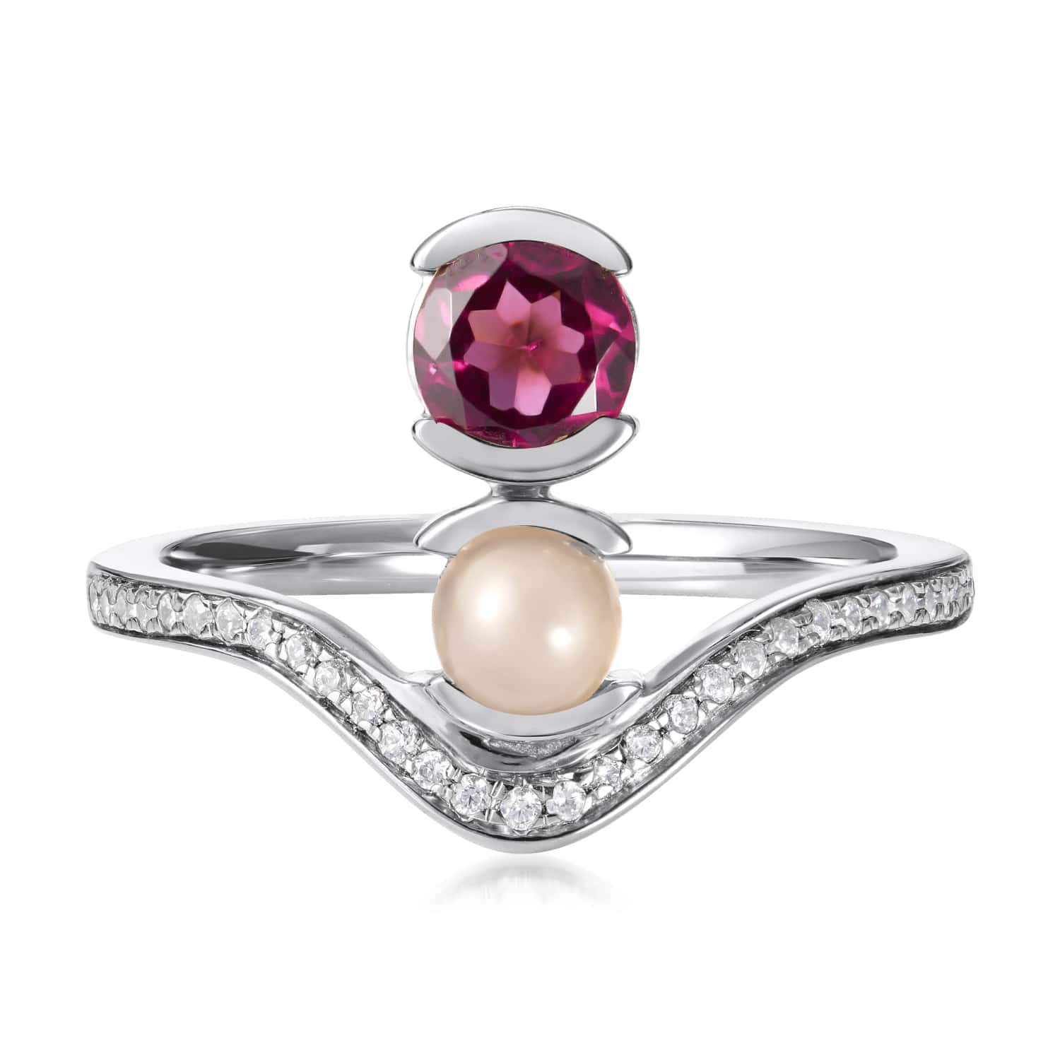 Belle Stacked Garnet Ring 