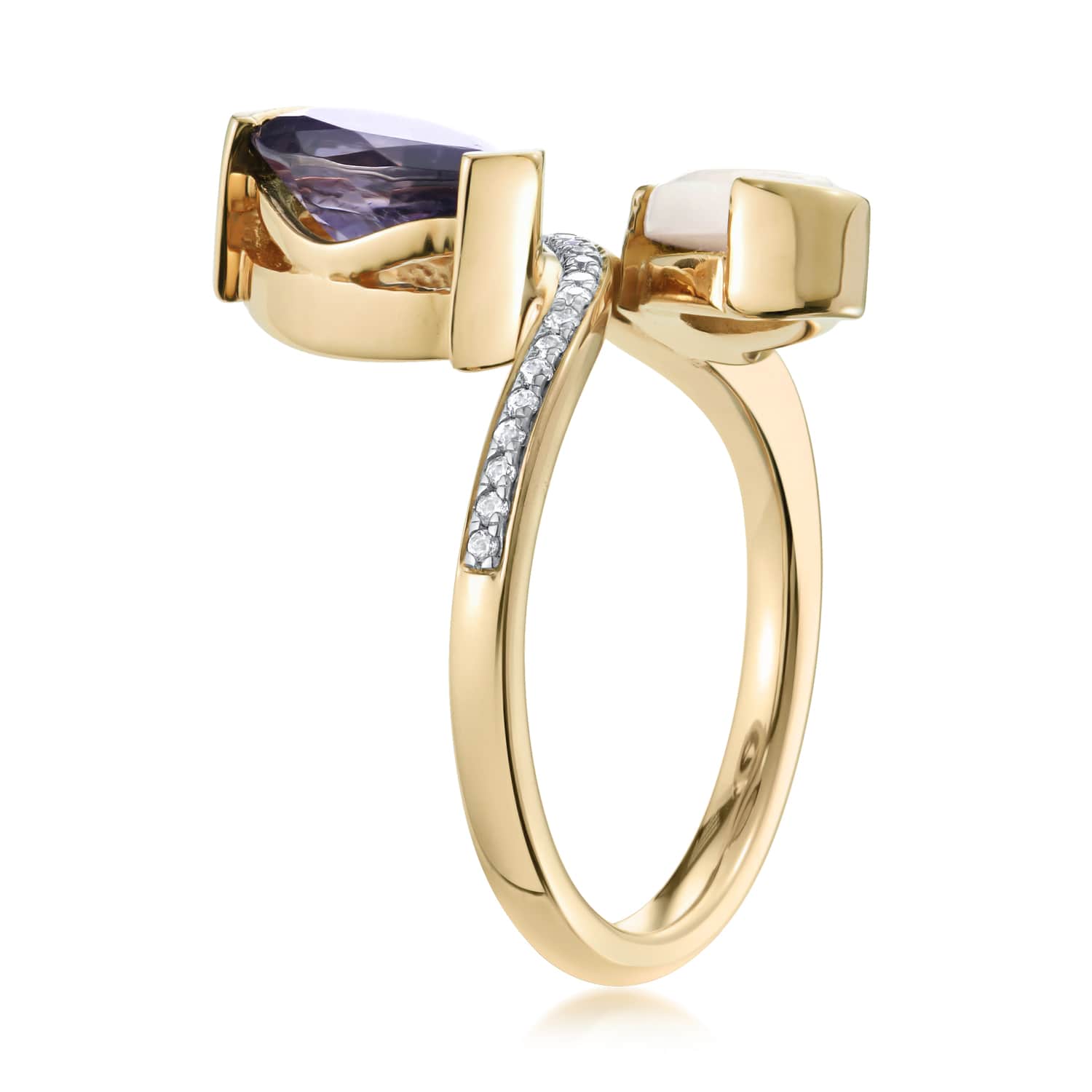 Belle Iolite And Opal Dipped Ring 