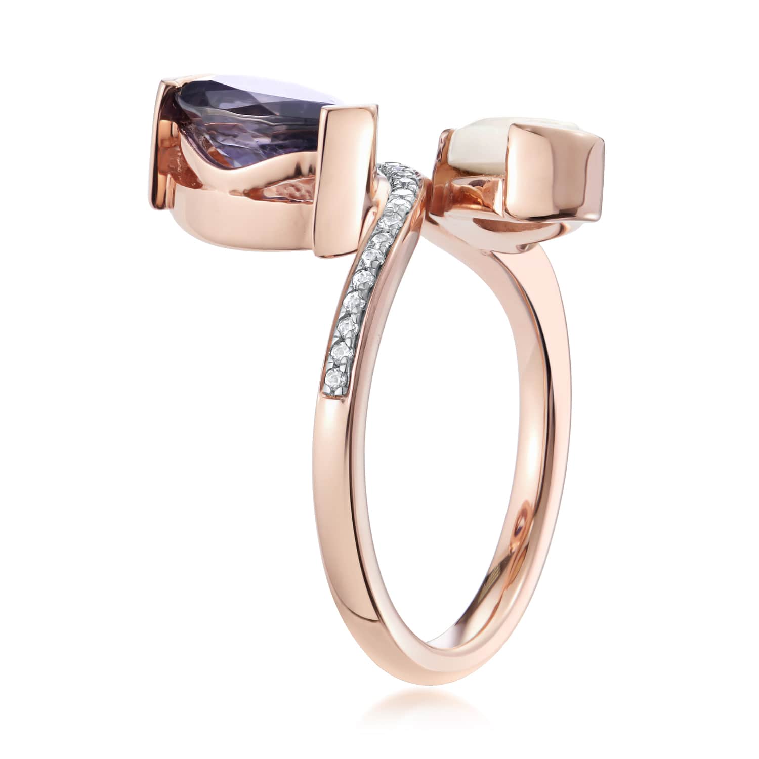 Belle Iolite And Opal Dipped Ring 