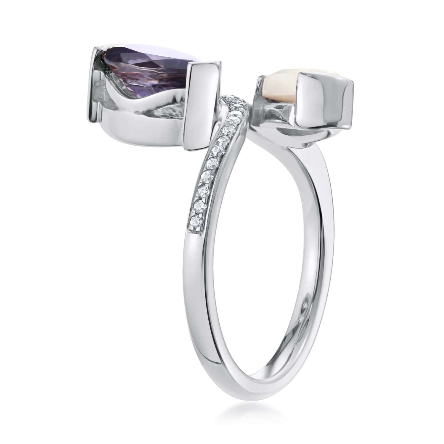 Belle Iolite And Opal Dipped Ring 