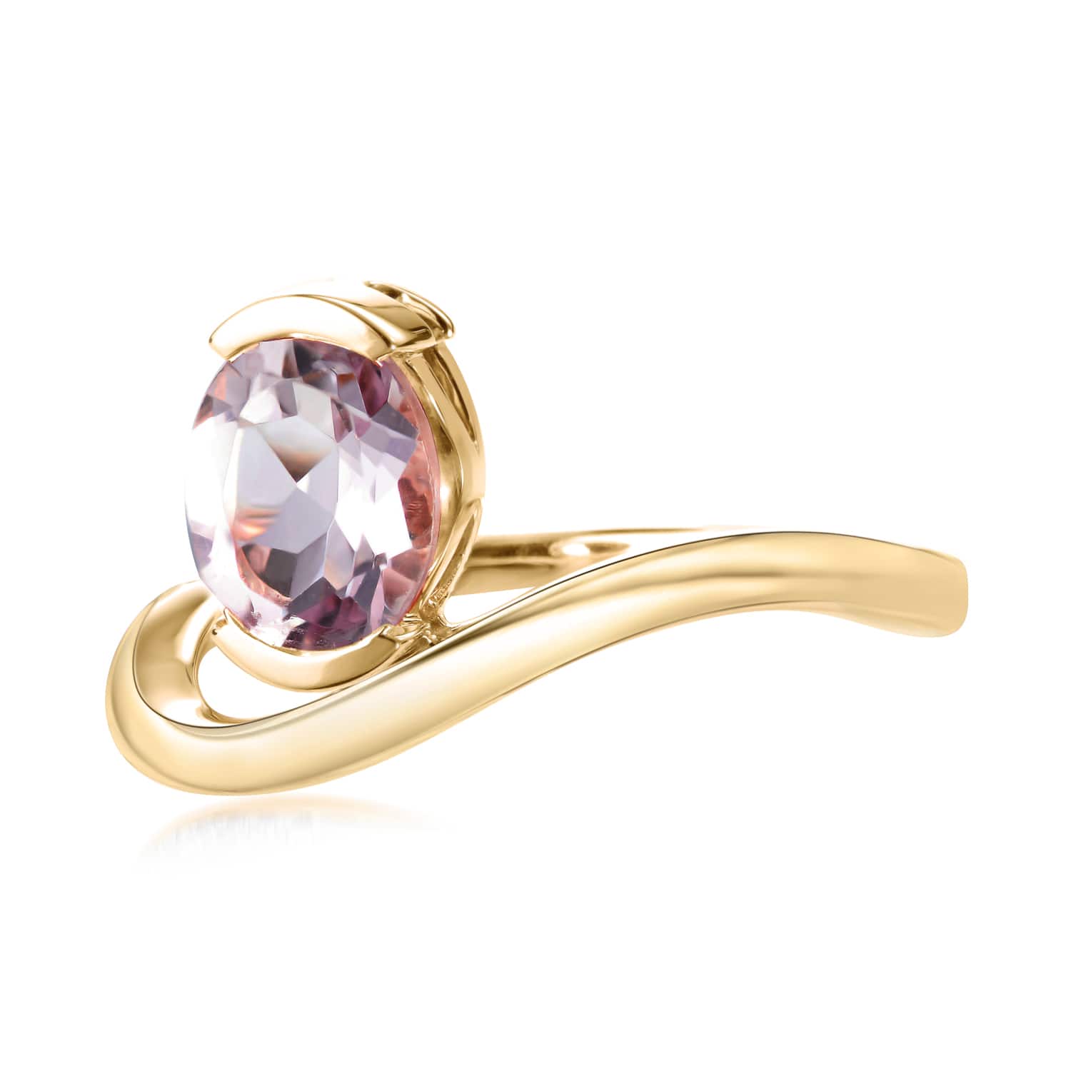 Belle Oval Pink Amethyst Ring