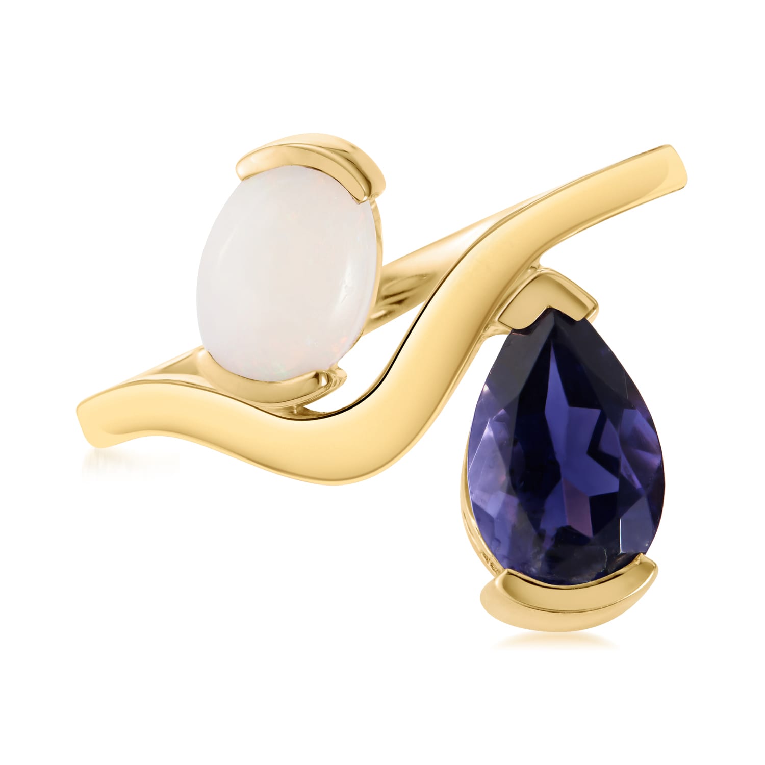 Belle Opal And Iolite Dipped Ring