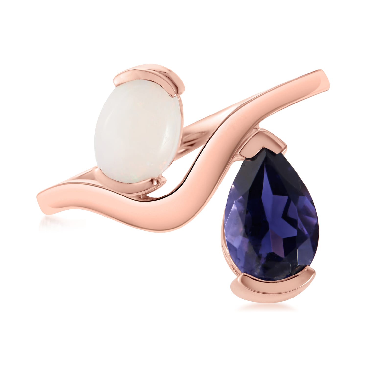 Belle Opal And Iolite Dipped Ring