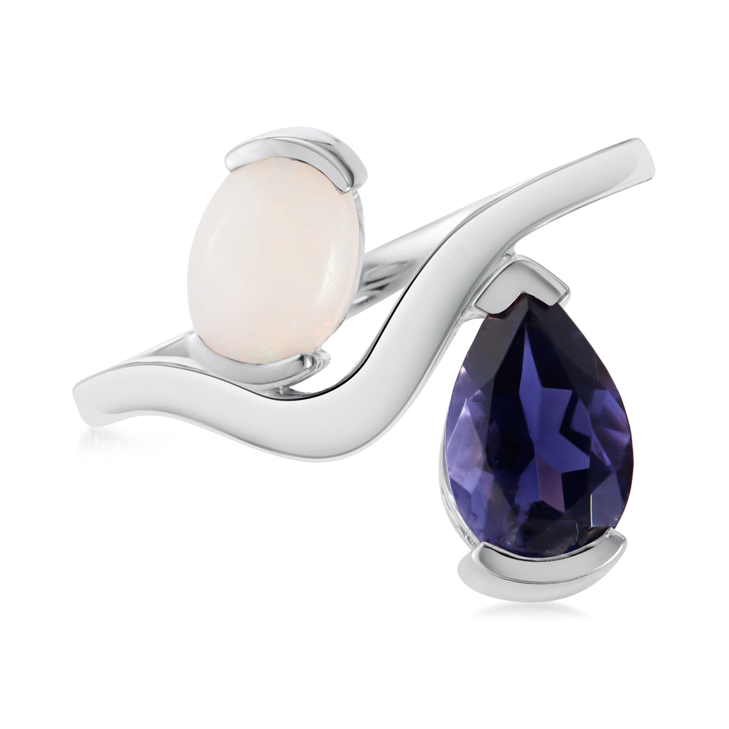 Belle Opal And Iolite Dipped Ring