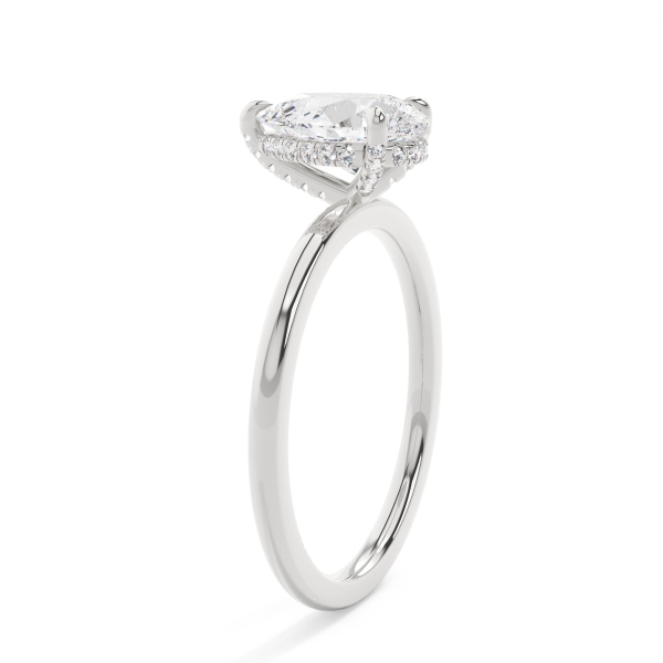 Pear Gallery Hidden Halo Engagement Ring