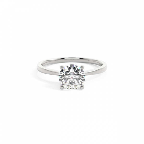 Round Delicate Solitaire Engagement Ring