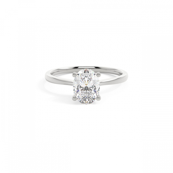 Oval Delicate Solitaire Engagement Ring