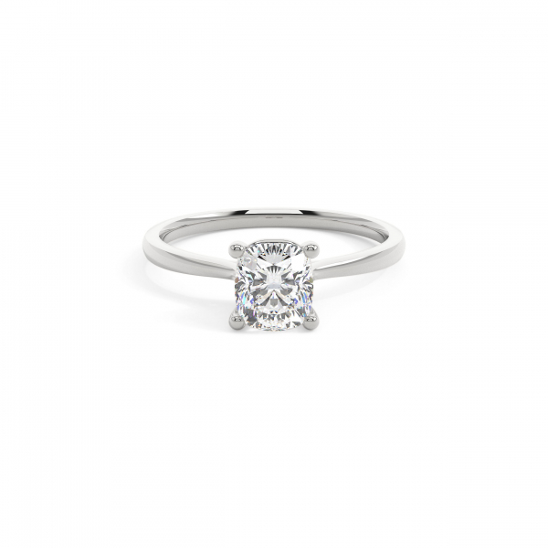 Cushion Delicate Solitaire Engagement Ring