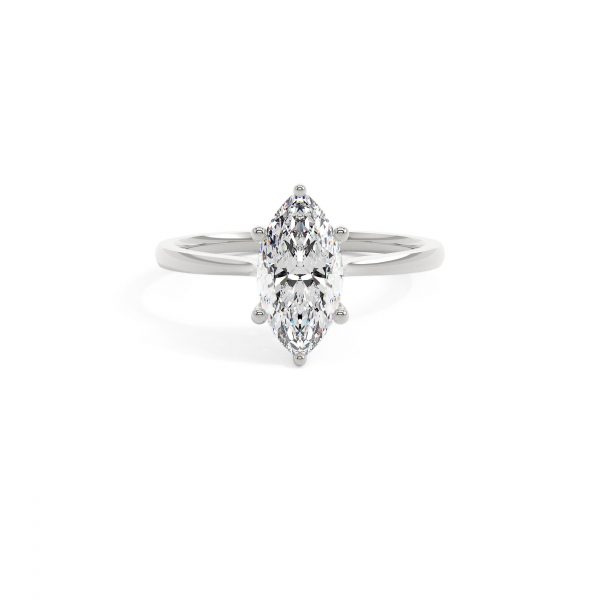 Marquise Delicate Solitaire Engagement Ring
