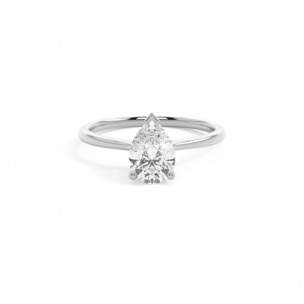 Pear Delicate Solitaire Engagement Ring