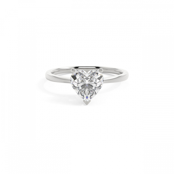 Heart Delicate Solitaire Engagement Ring