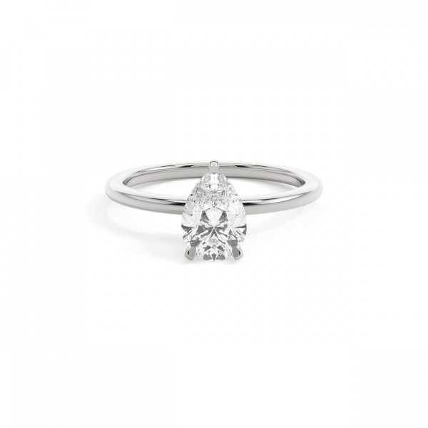 Pear 3 Prong Solitaire Engagement Ring