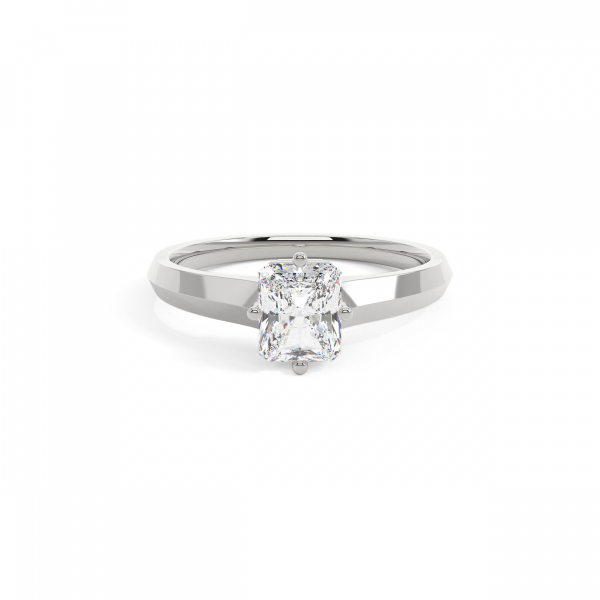 Radiant Bold Solitaire Engagement Ring