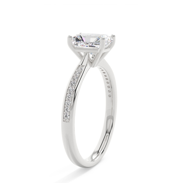 Radiant Solitaire & Channel Setting Engagement Ring