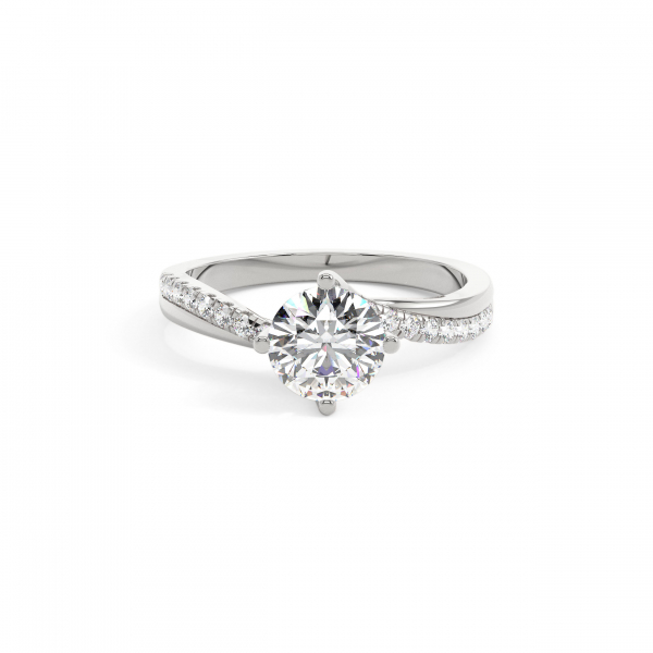 Round Infinity Solitaire Engagement Ring