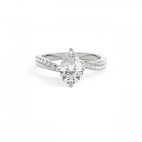 Pear Infinity Solitaire Engagement Ring