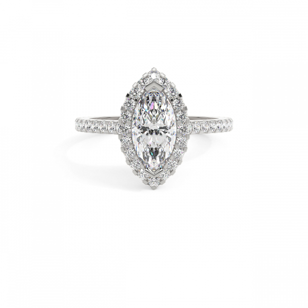 Marquise Grand Halo Engagement Ring