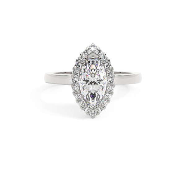 Marquise Classic Halo Engagement Ring