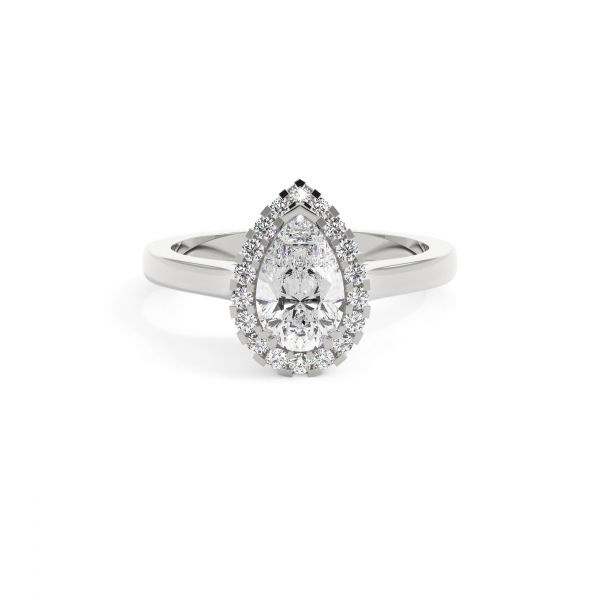 Pear Classic Halo Engagement Ring