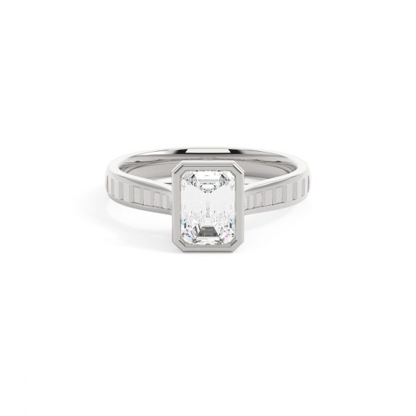 Emerald Grand Bezel Engagement Ring