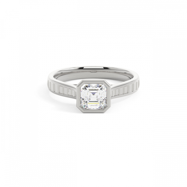 Ascher Grand Bezel Engagement Ring