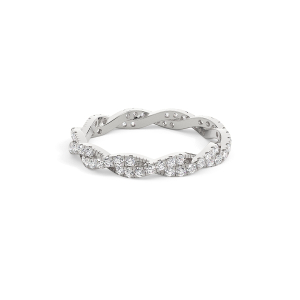Round Twisted Eternity Wedding Ring