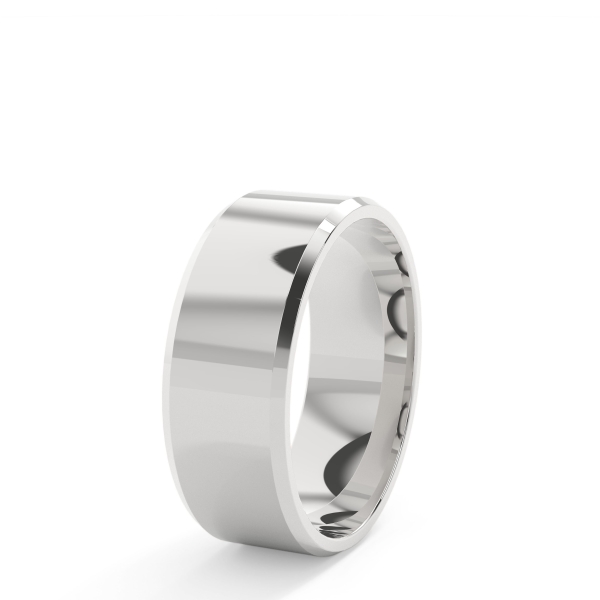 Beveled Edge Wedding Ring