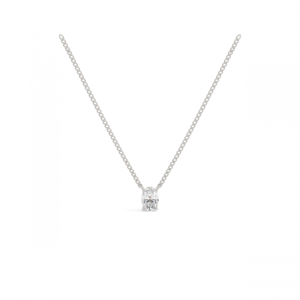 Oval Prong Setting Solitaire Pendant