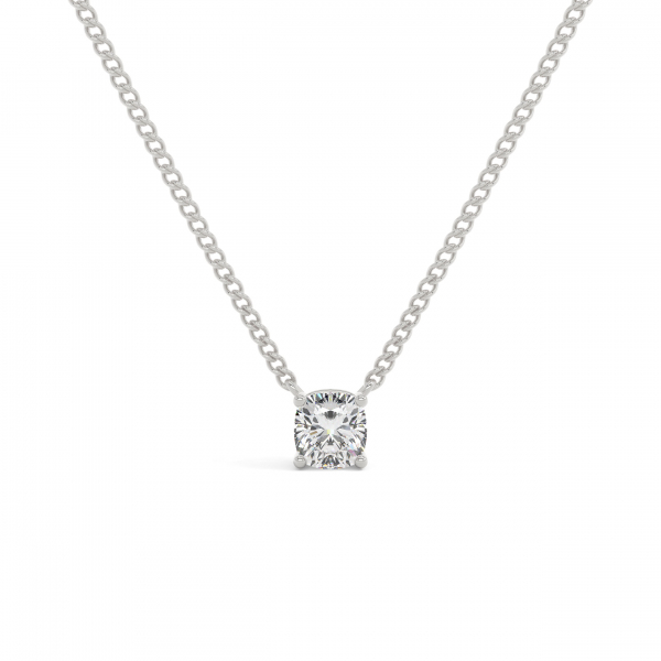 Cushion Prong Setting Solitaire Pendant