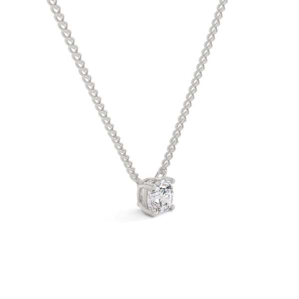 Cushion Prong Setting Solitaire Pendant