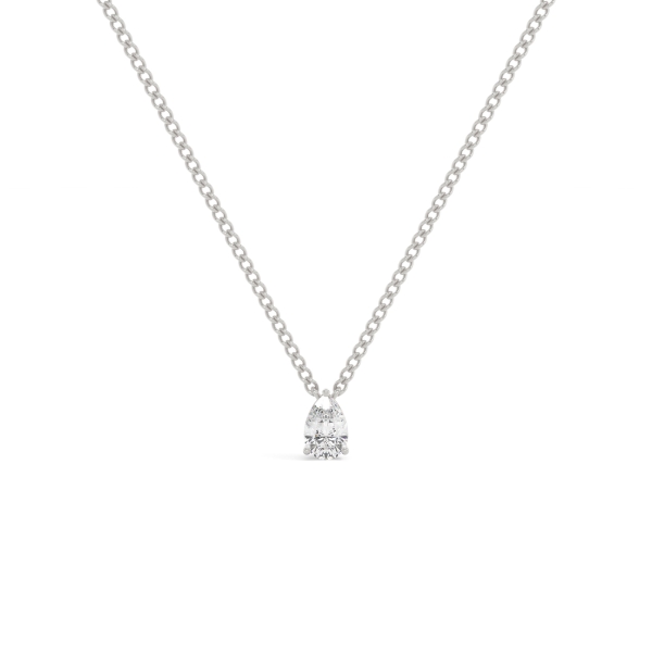 Pear Prong Setting Solitaire Pendant