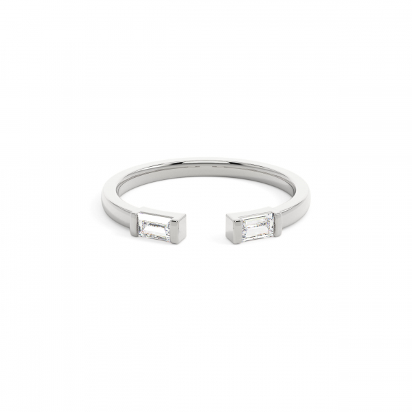 Baguette Open Double Stone Everyday Ring