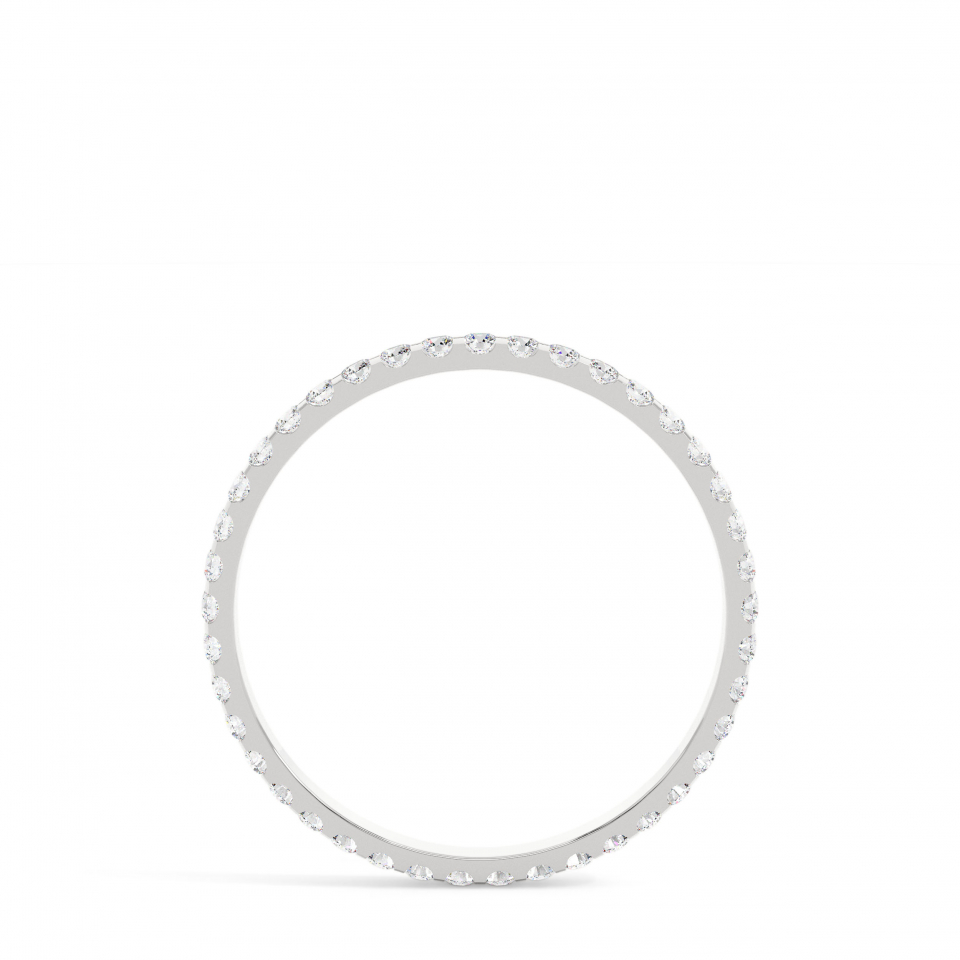 18k White Gold Round Classic Eternity Wedding Ring