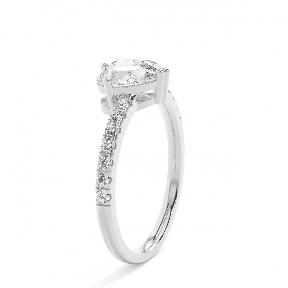 18k White Gold Love Toi et Moi Engagement Ring